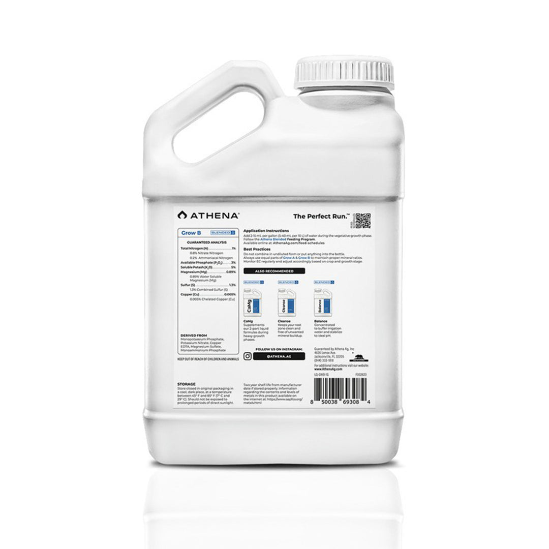 Athena Blended Line Combo Grow + Bloom Partes A + B Fertilizante Base Para Todas Las Etapas