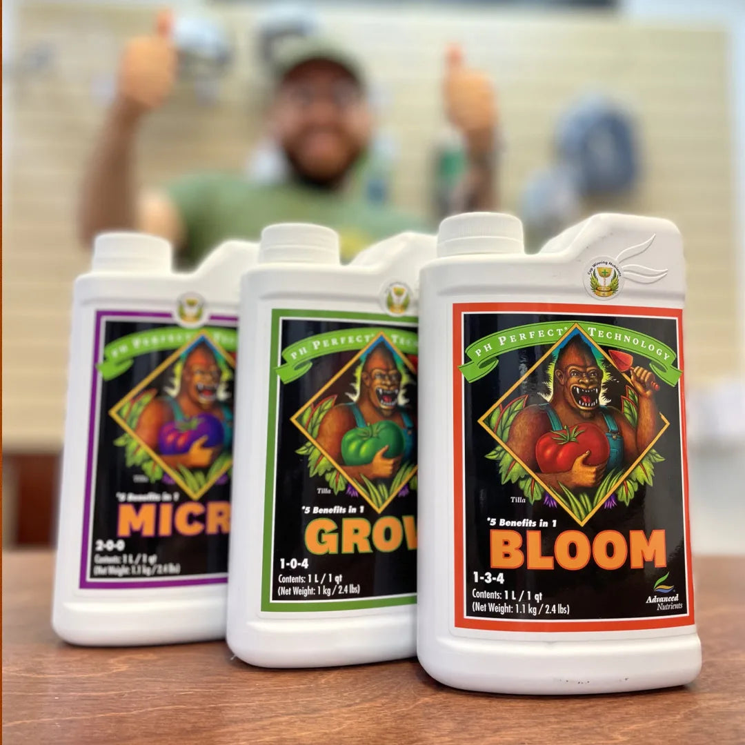 ph perfect trio micro grow bloom nutricion base para plantas perennes, micro y macro nutrientes