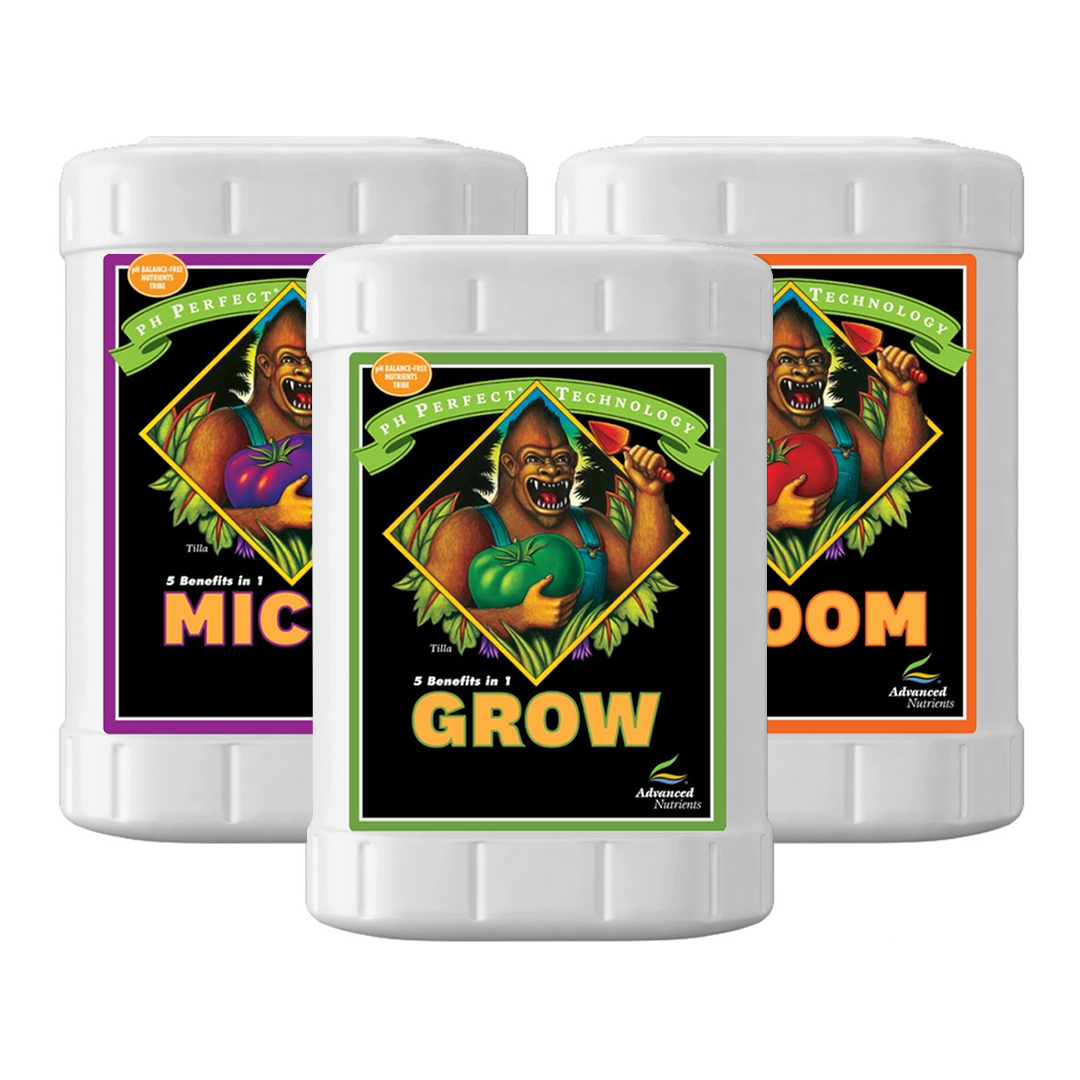 PH PERFECT TRIO: MICRO, GROW, BLOOM Nutrición Base Completa Para Vegetación Y Floración