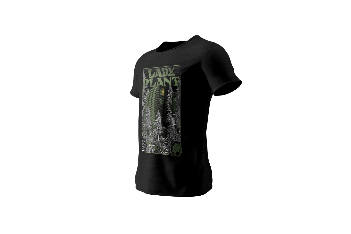 Camiseta oficial de Border Grower grow shop, modelo Lady Plant