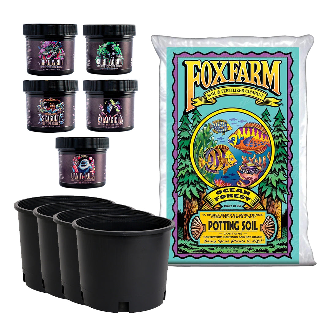 Kit Para Cultivo En Exterior (Outdoor) | HarvestCo x Fox Farms - DragonBud, GorillaGrow, CaliMagician, Candy-Kola, SeaGold, Ocean Forest Y Macetas