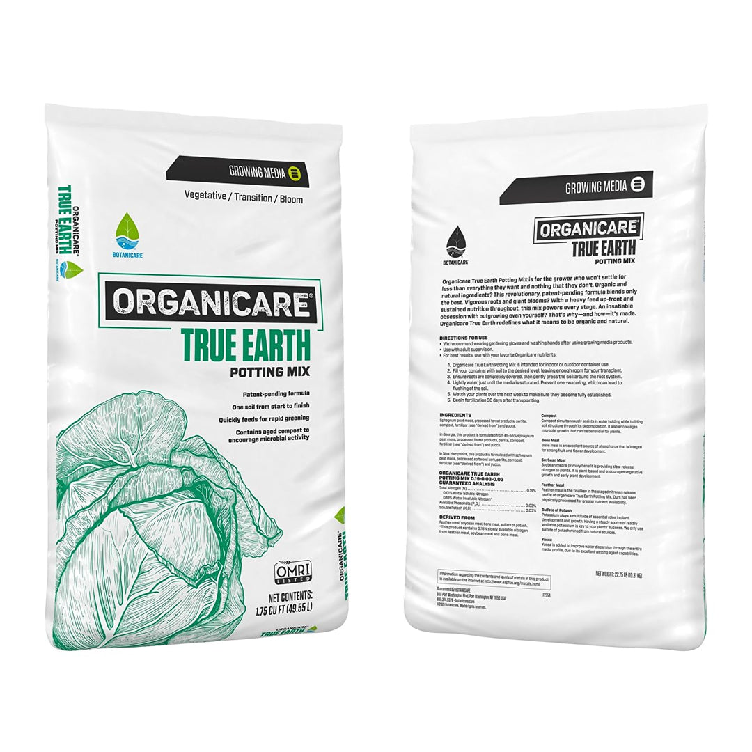 ORGANICARE TRUE EARTH 49.55 LT Sustrato De Tierra Premium Con Fertilizante Para Exterior E Interior