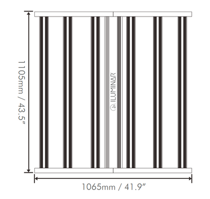 HYPERMOL 720W | ILUMINAR - Lámpara De Barras LED Profesional Espectro Completo Con Dimmer Para Cultivo De Interior