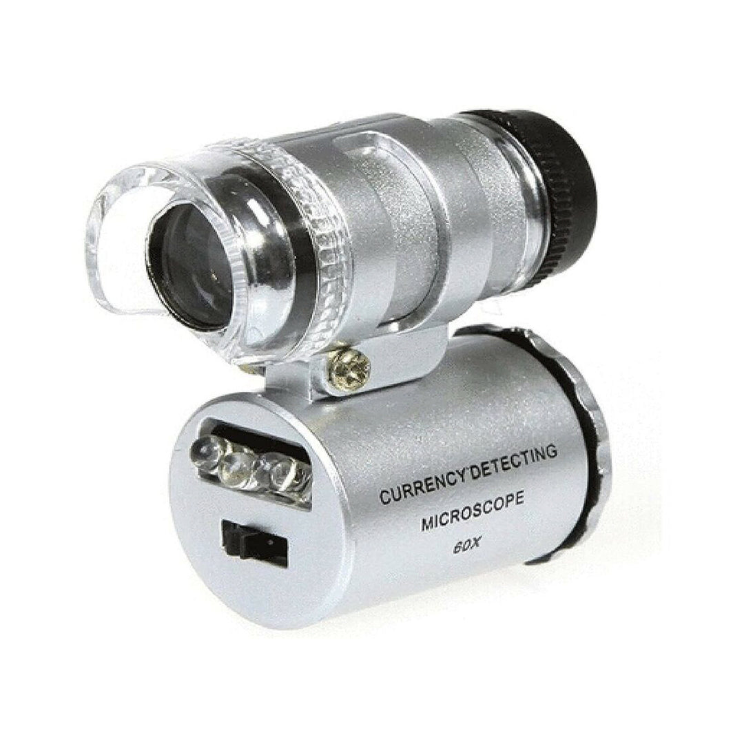 Mini Lupa 60x Con Luz LED Microscopio De Bolsillo