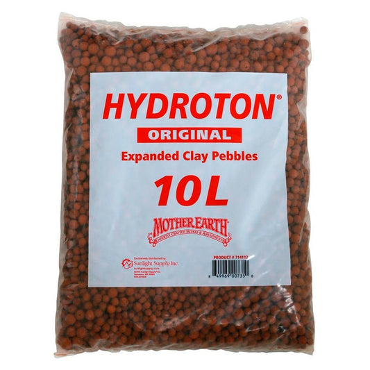 HYDROTON 10 L Medio de cultivo inerte a base de arcilla para sistemas hidropónicos hidroton
