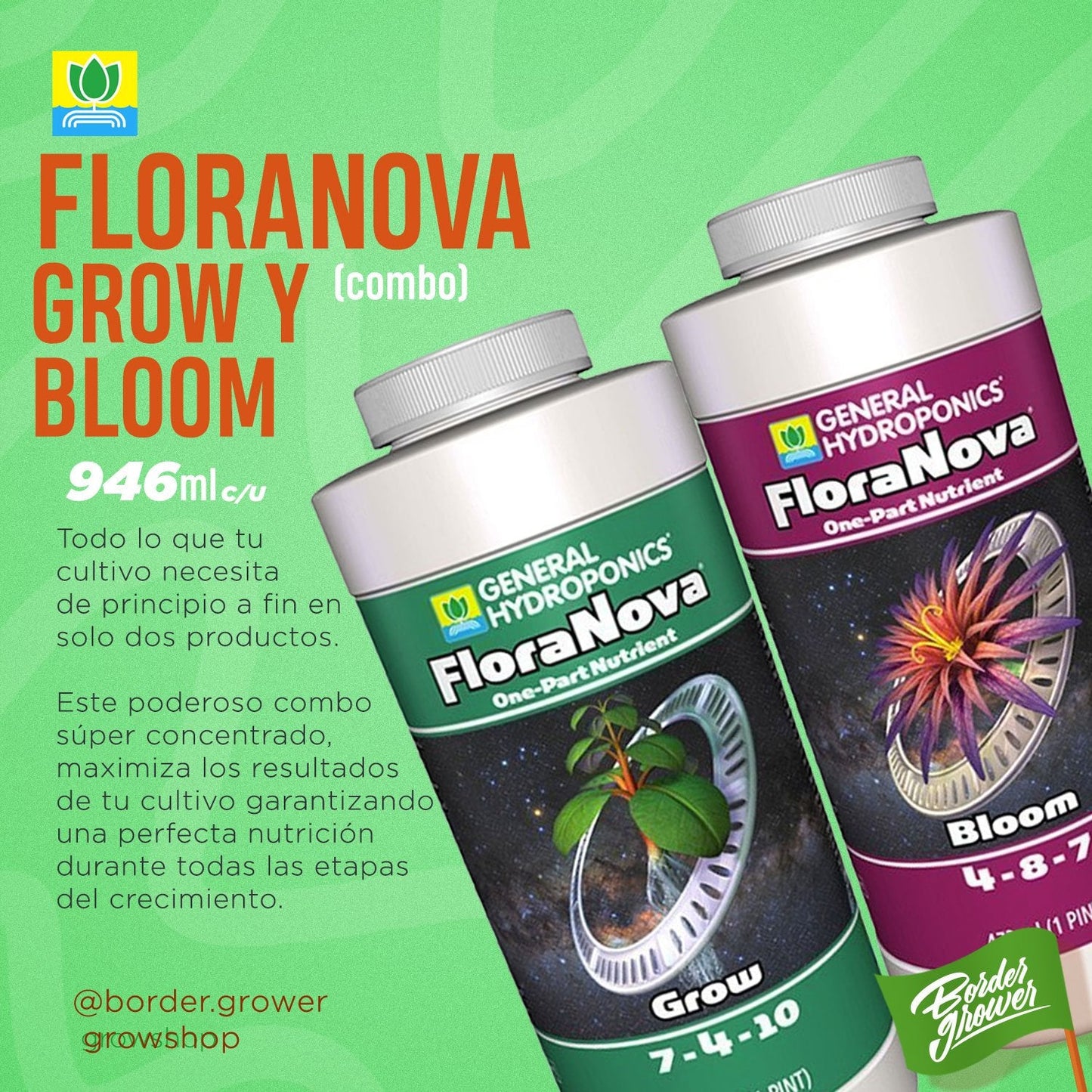FLORANOVA BLOOM Fertilizante Base Para Floración Altamente Concentrado Para Flores Exuberantes
