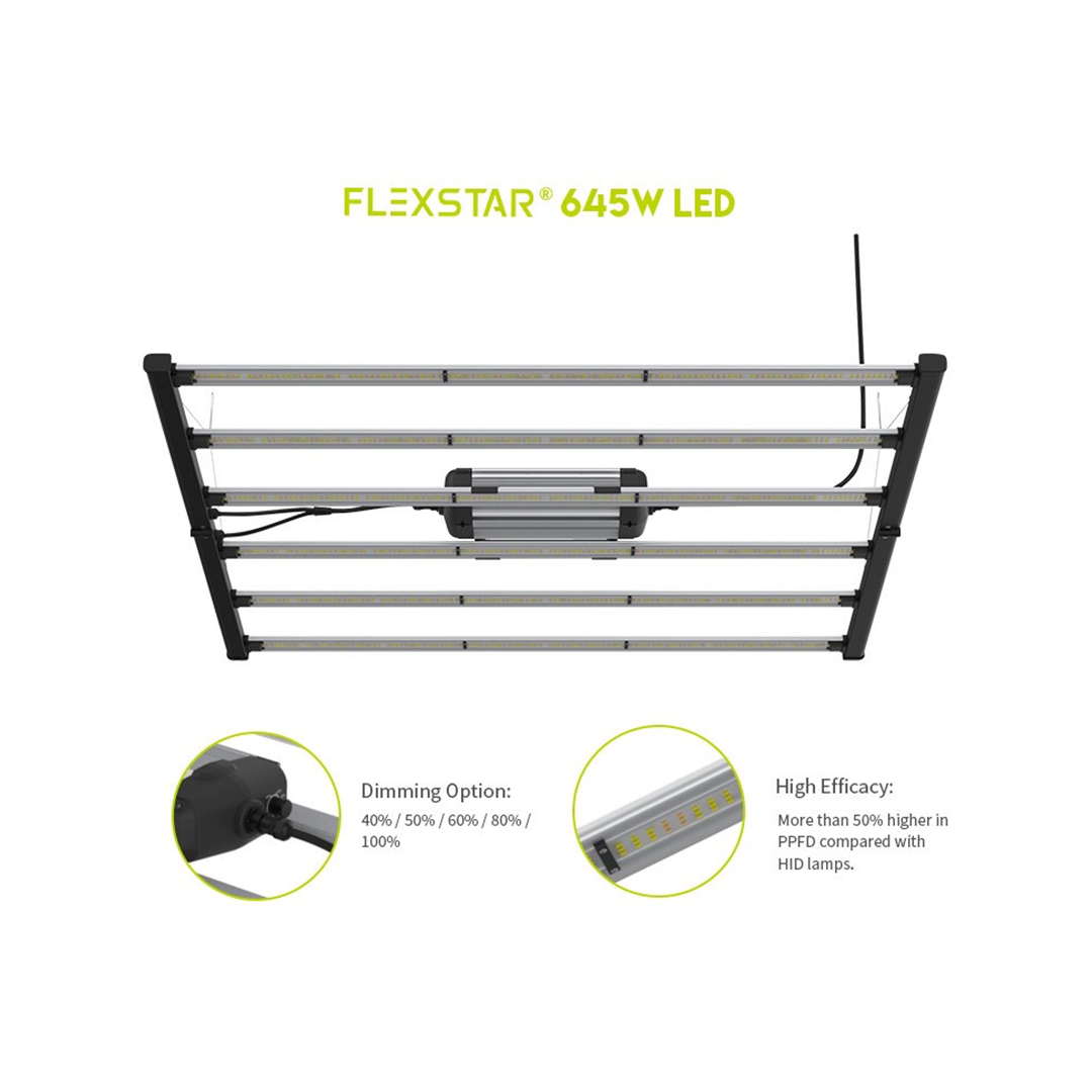 FlexStar 645W Lampara de Barras LED de Grado Comercial Espectro Completo